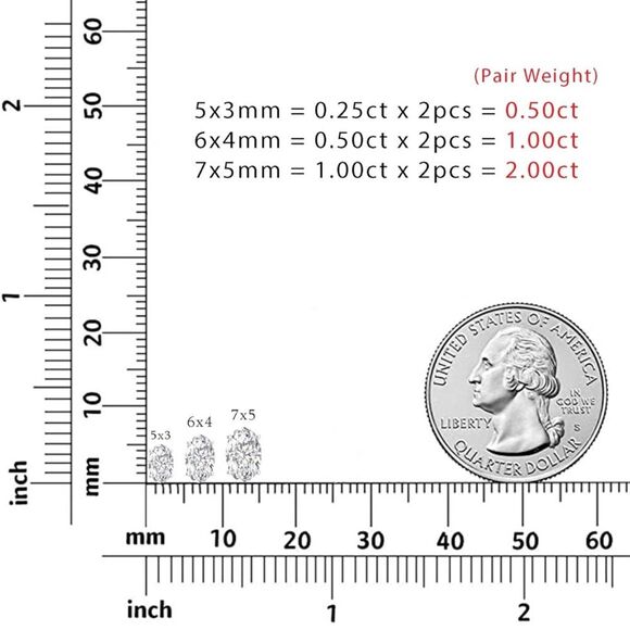 14k Diamond Moissanite 4 Carat Screw Back Solitaire Earrings - Picture 11 of 11